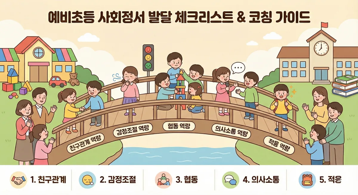 예비초등 사회정서 발달 체크리스트 안내 그림